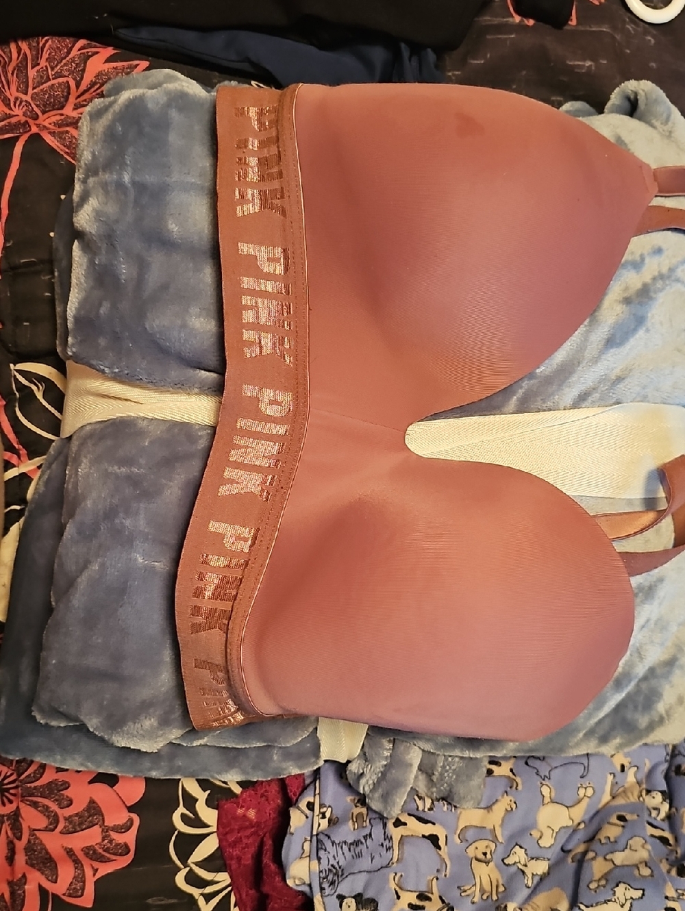 PINK Victoria's Secret Light Pink Logo Satin Tag